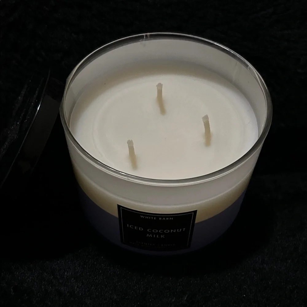White Barn Iced Coconut Milk Candle - Black, White, and Blue - Picture 2 of 3